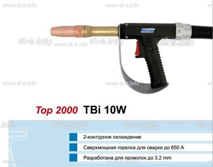 Горелка для полуавтоматической сварки TBiP 10W-black-RWZ (Pistol handle/straight), длина 5 м. - st-e.info - Выкса